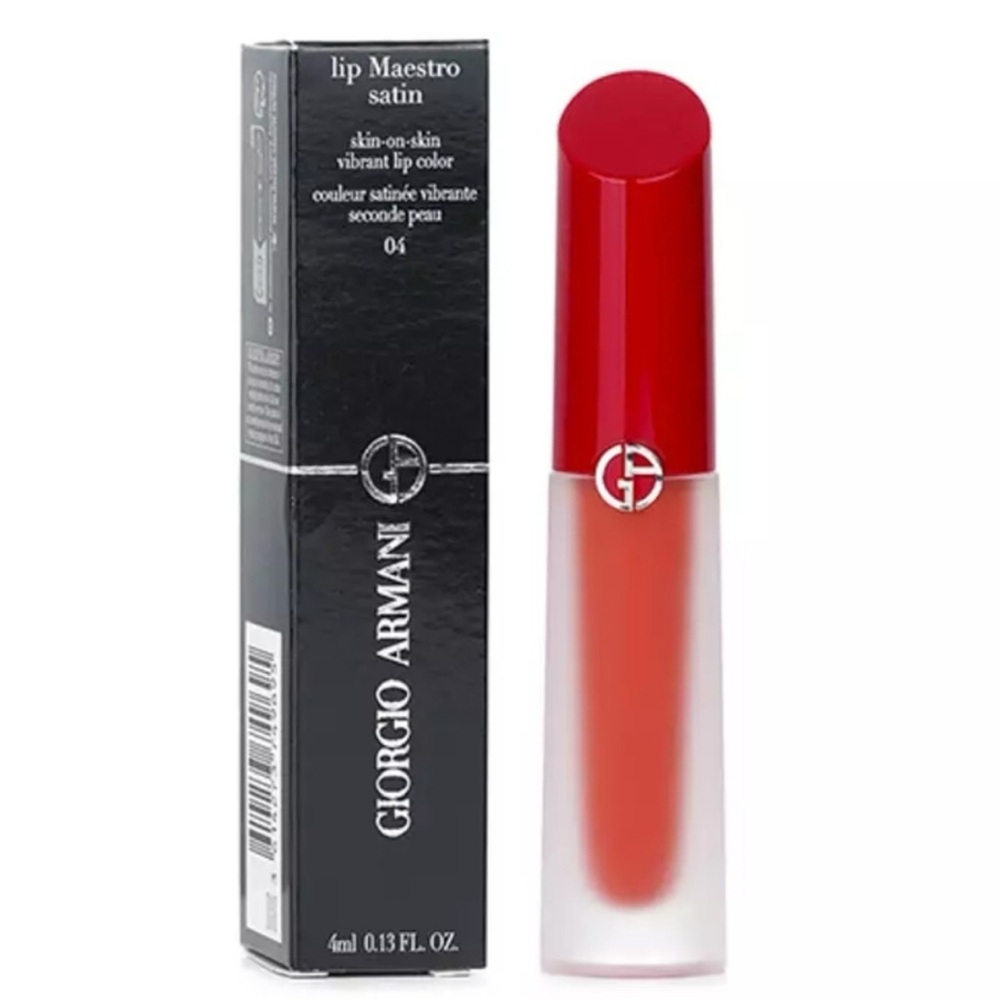 Giorgio Armani Lip Maestro Satin Liquid Lipstick — 04 Live concert NWT